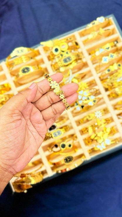 Luxury Butterfly Charm Adjustable Ring – Gold Plated Fashion Ring